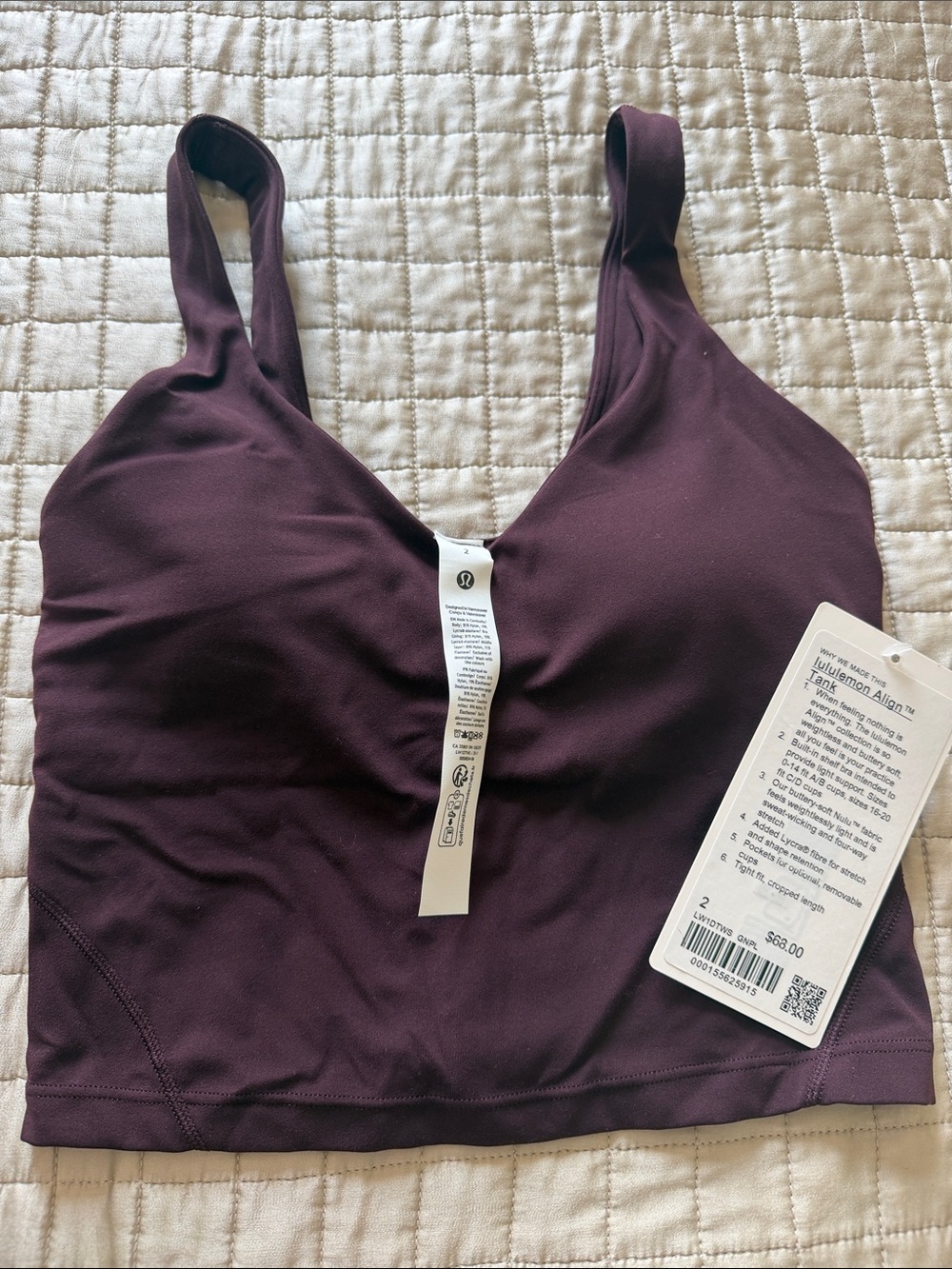 lululemon athletica Seamless Longline Bralette in Deep Plum